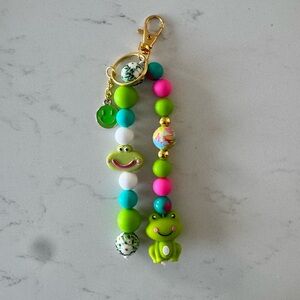 Colorful Frog Keychain with Beads